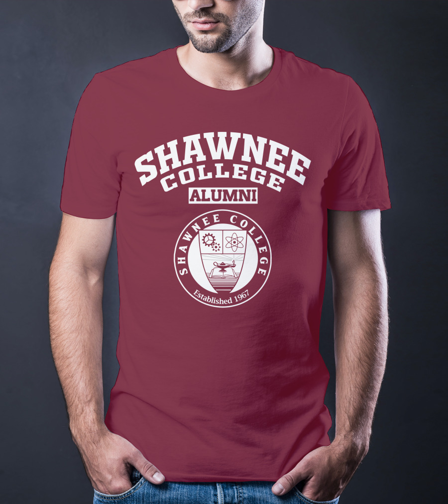 Shawnee College Alumni Established 1967 Circular Emblem With Science And Nature Symbols T-Shirt