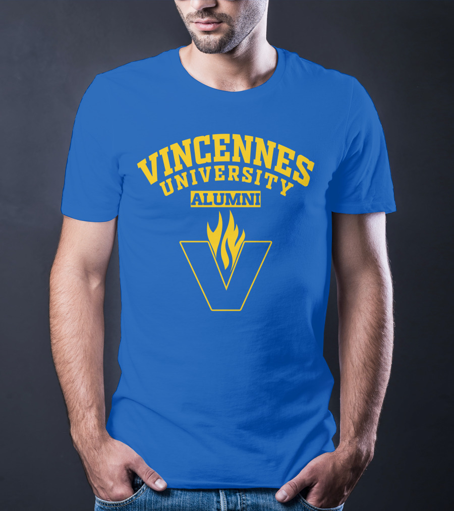 Vincennes University Alumni Flame Logo V T-Shirt