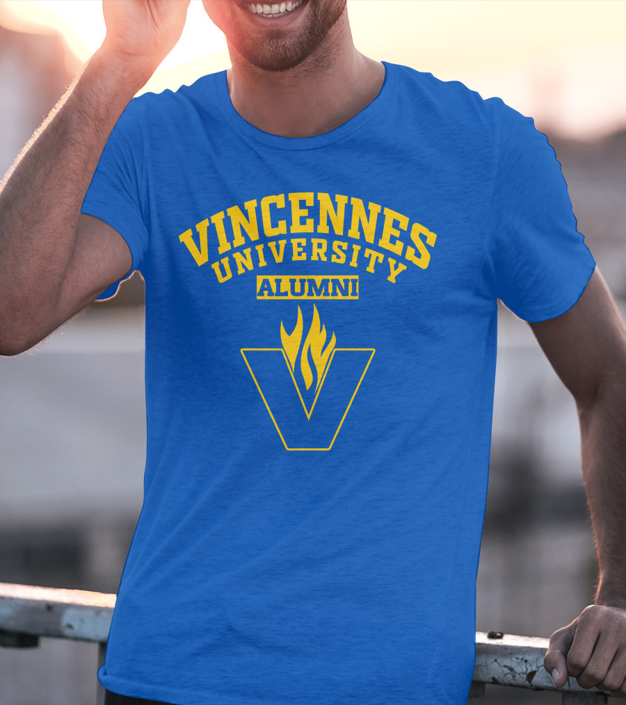 Vincennes University Alumni Flame Logo V T-Shirt