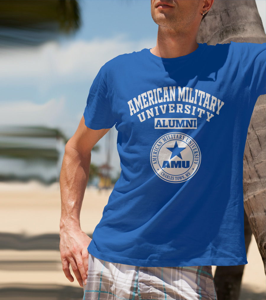 American Military University Alumni AMU Charles Town WV Star Badge T-Shirt