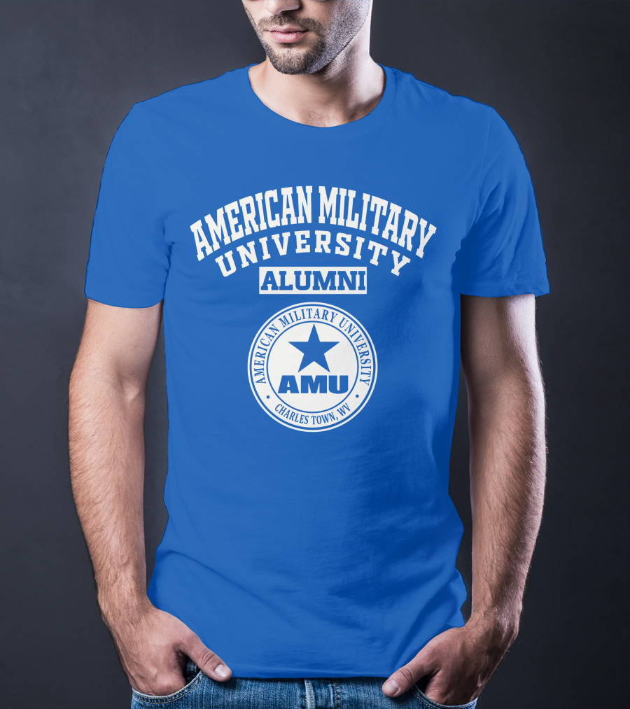 American Military University Alumni AMU Charles Town WV Star Badge T-Shirt