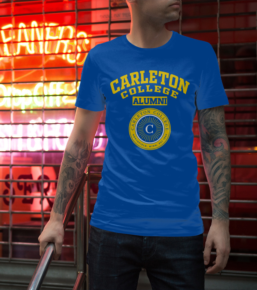 Carleton College Alumni Northfield Minnesota Est 1866 C Emblem T-Shirt