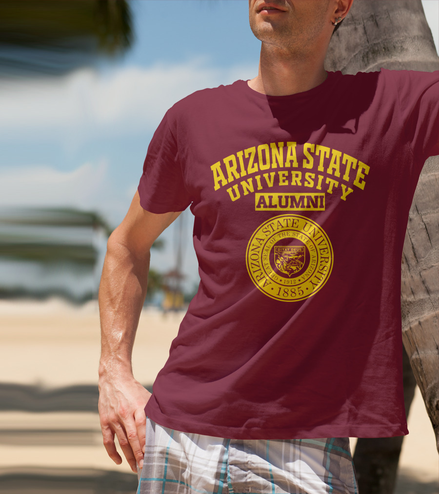 Arizona State University Alumni 1885 Great Seal Ditat Deus T-Shirt