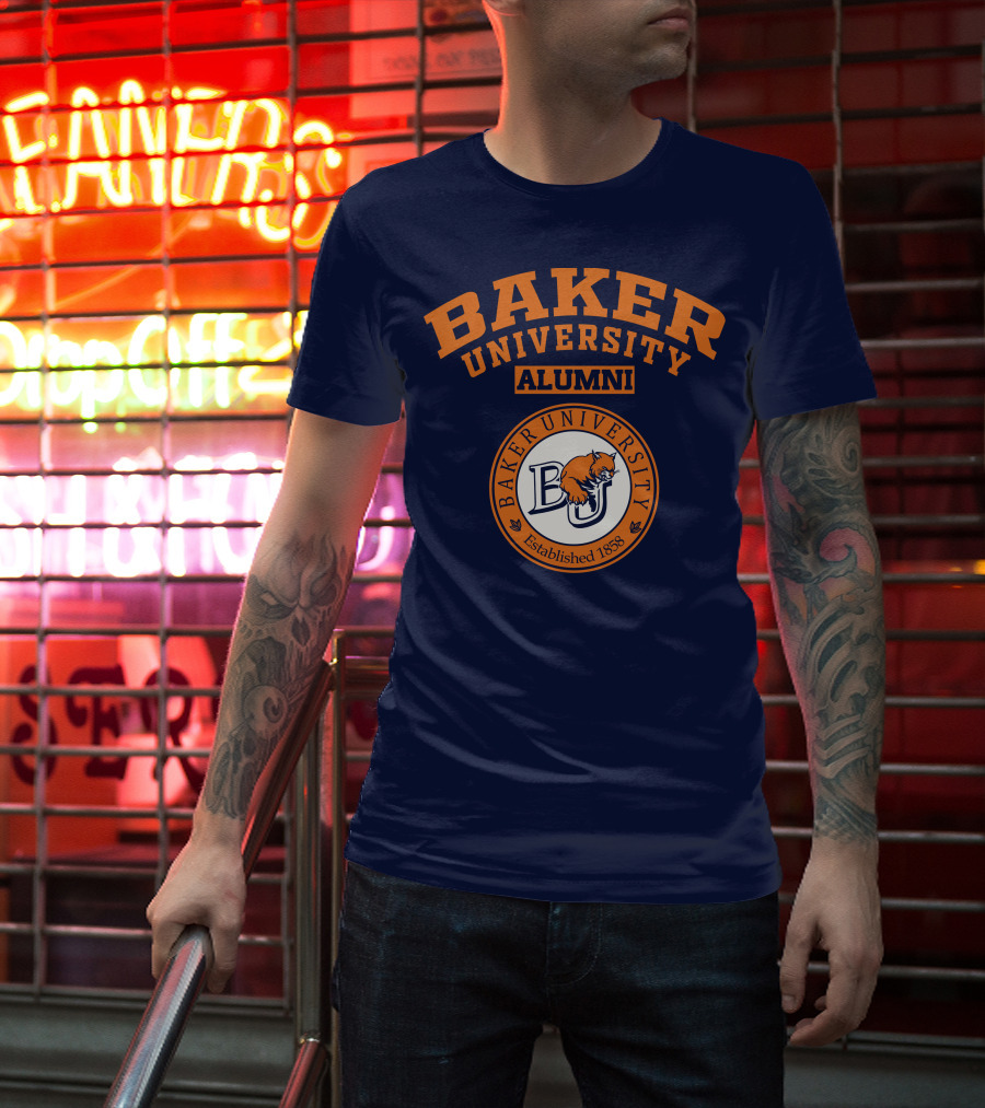 Baker University Alumni Established 1858 Wildcat Logo BU T-Shirt