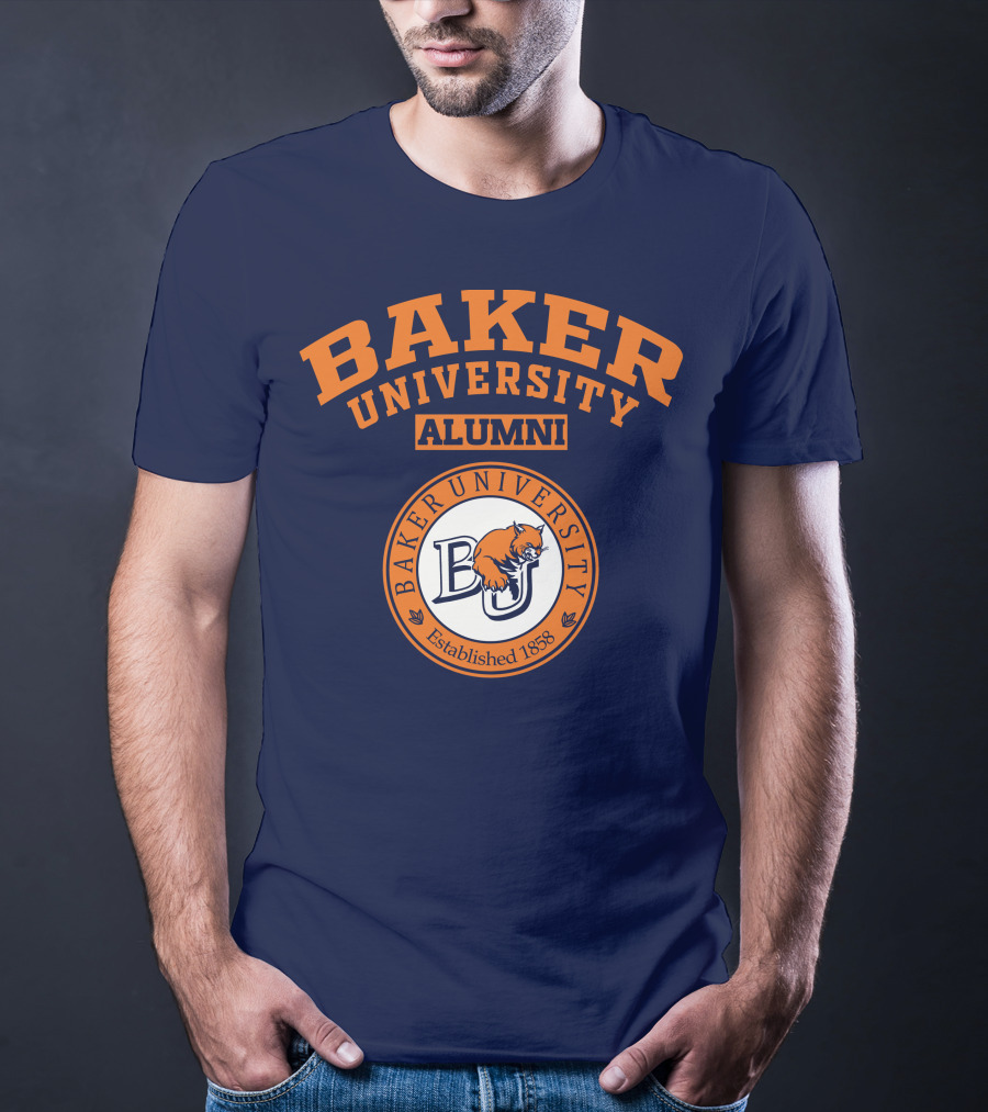 Baker University Alumni Established 1858 Wildcat Logo BU T-Shirt