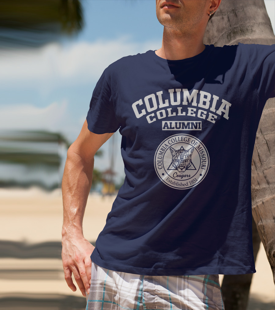 Columbia College Alumni Cougar Logo Columbia College Of Missouri Established 1851 T-Shirt