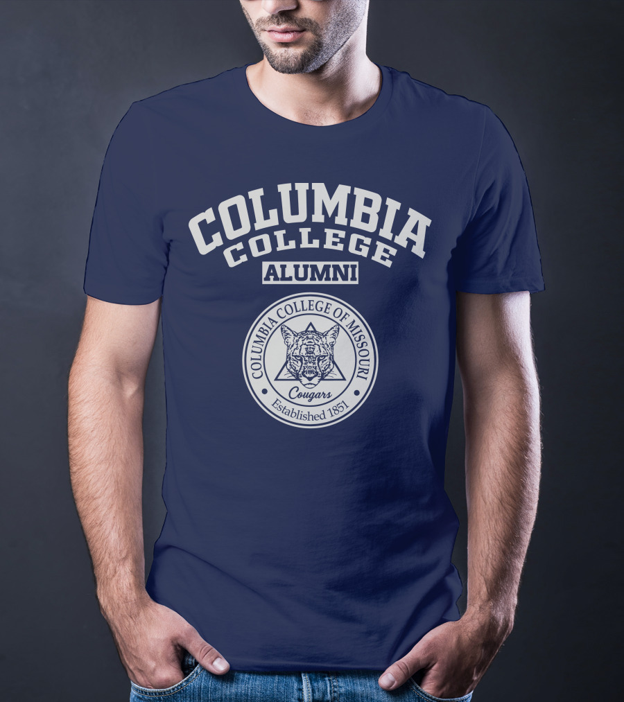 Columbia College Alumni Cougar Logo Columbia College Of Missouri Established 1851 T-Shirt