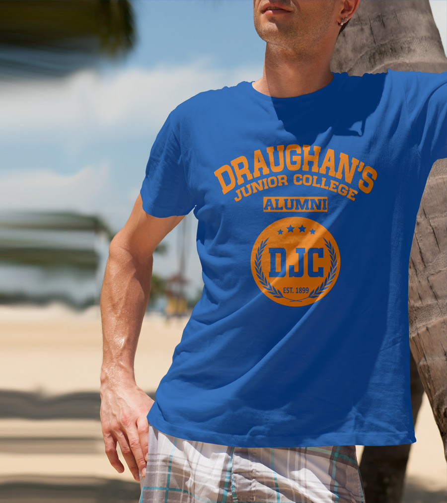 Draughan's Junior College Alumni DJC Est. 1899 Blue And Orange T-Shirt