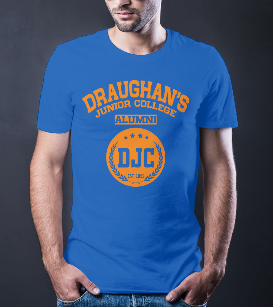 Draughan's Junior College Alumni DJC Est. 1899 Blue And Orange T-Shirt