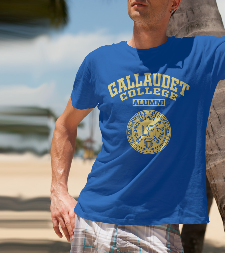 Gallaudet College Alumni 1864 Seal With Sign Language Symbols T-Shirt