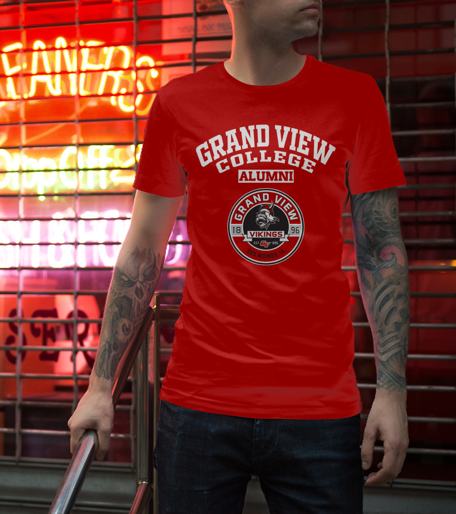 Grand View College Alumni Vikings Est 1896 Des Moines IA T-Shirt
