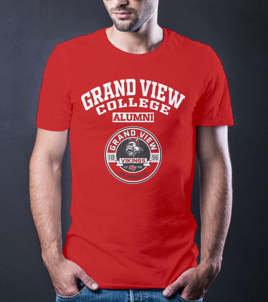 Grand View College Alumni Vikings Est 1896 Des Moines IA T-Shirt