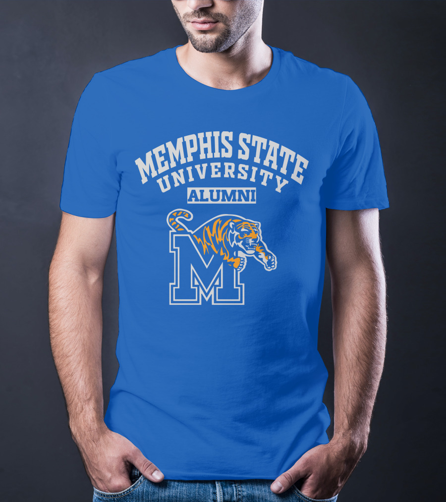Memphis State University Alumni M Logo With Tiger T-Shirt
