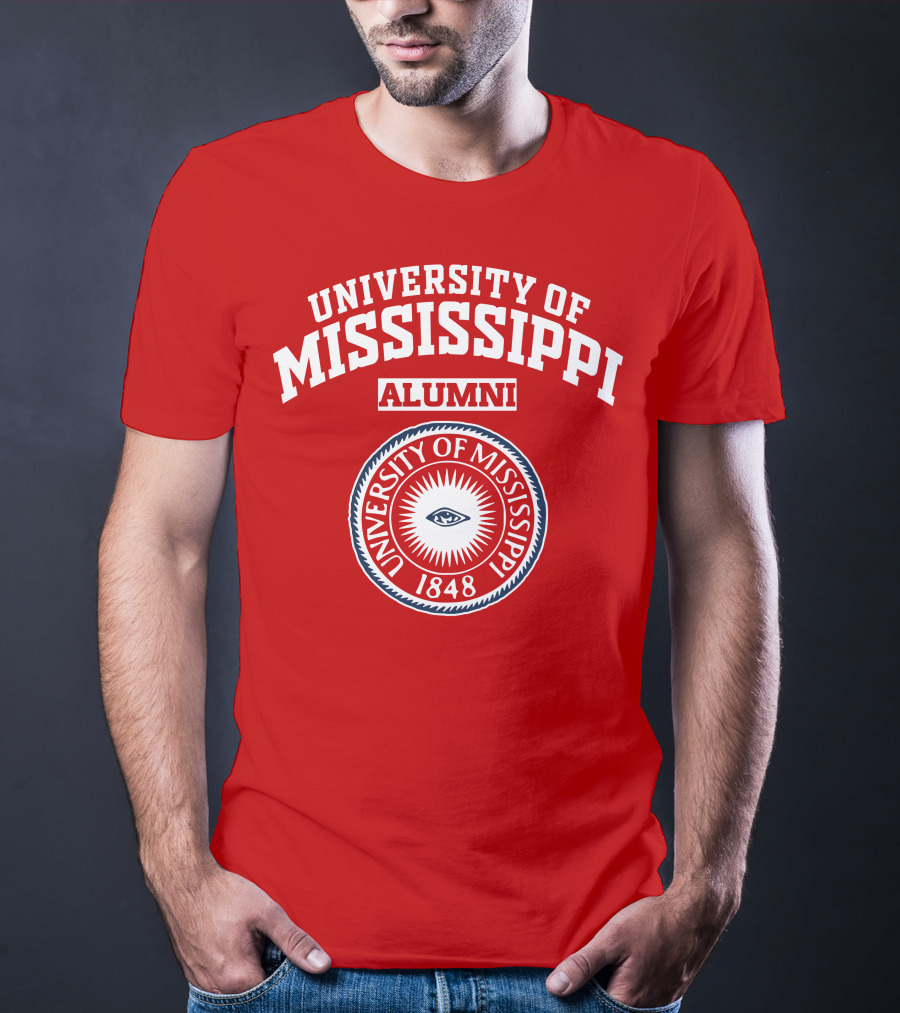 University Of Mississippi Alumni 1848 Logo Red T-Shirt