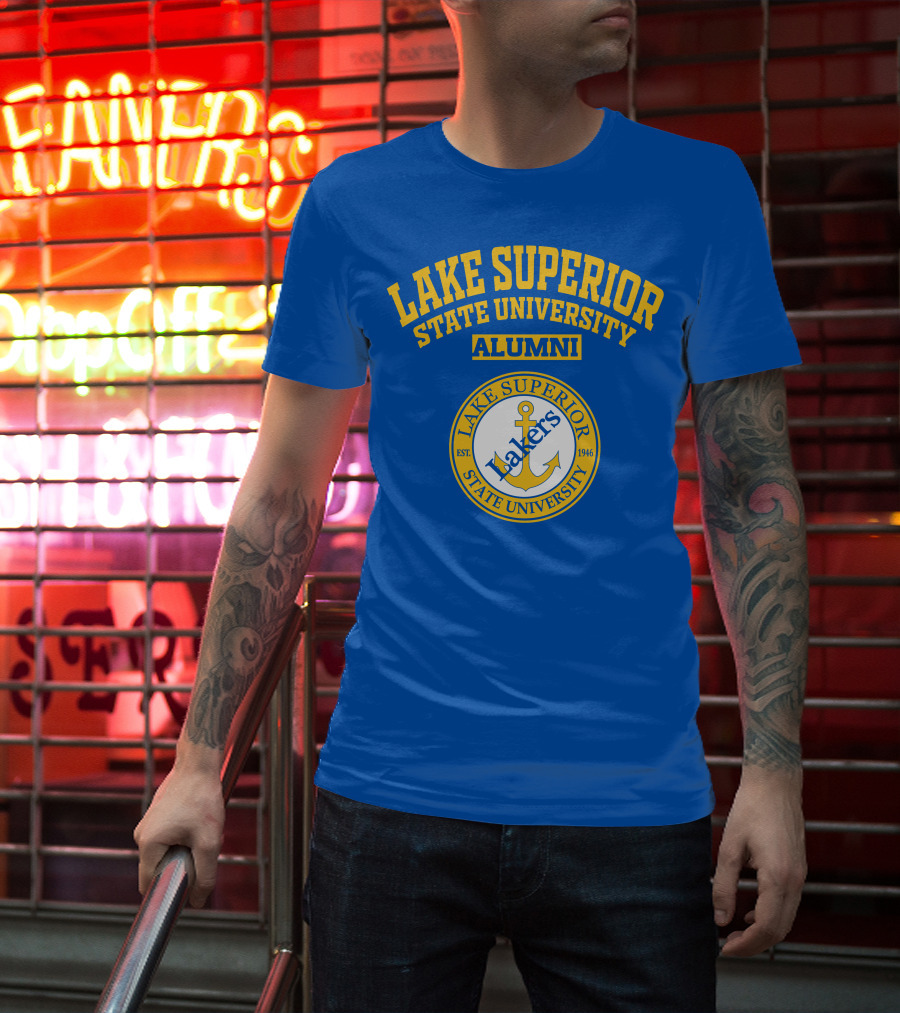 Lake Superior State University Alumni Lakers Anchor Logo Est 1946 T-Shirt
