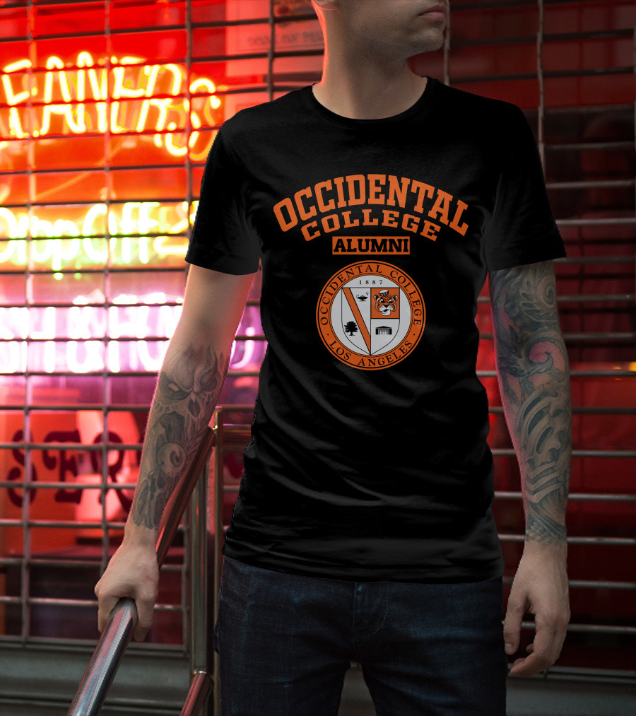 Occidental College Alumni Logo Seal Los Angeles Tiger 1887 T-Shirt