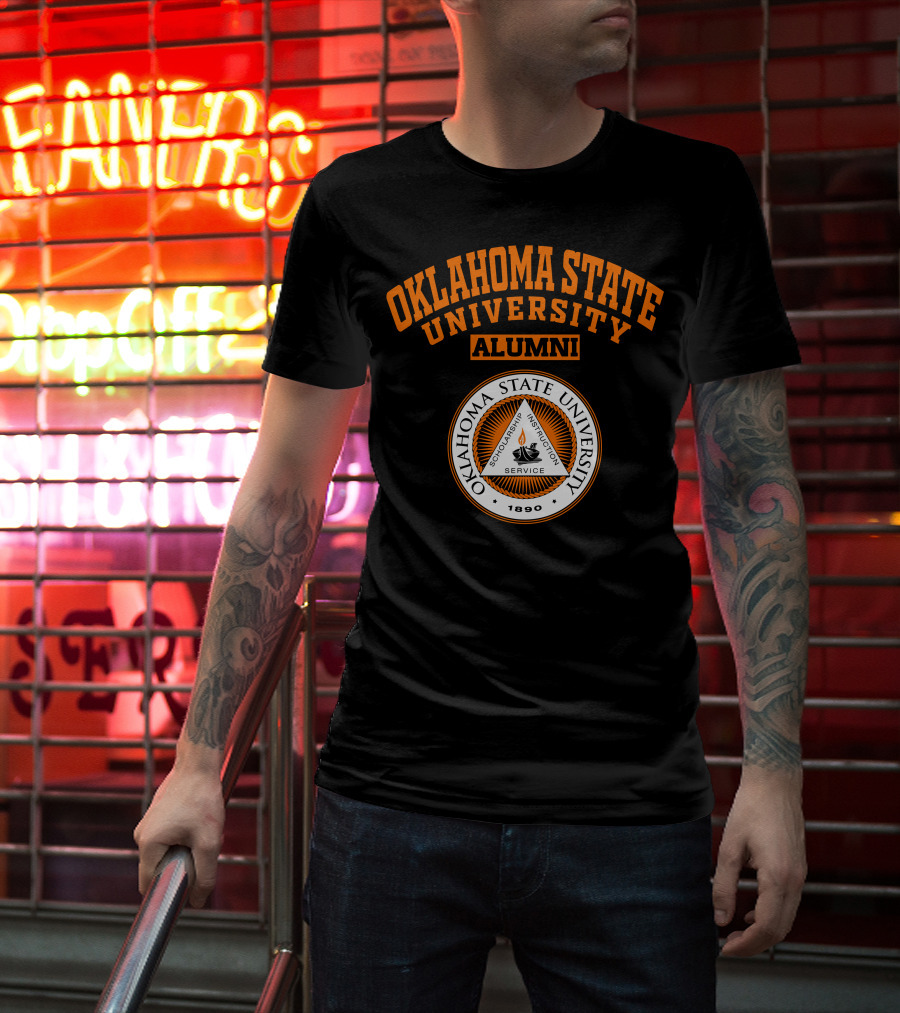 Oklahoma State University Alumni 1890 Scholarship Instruction Service T-Shirt