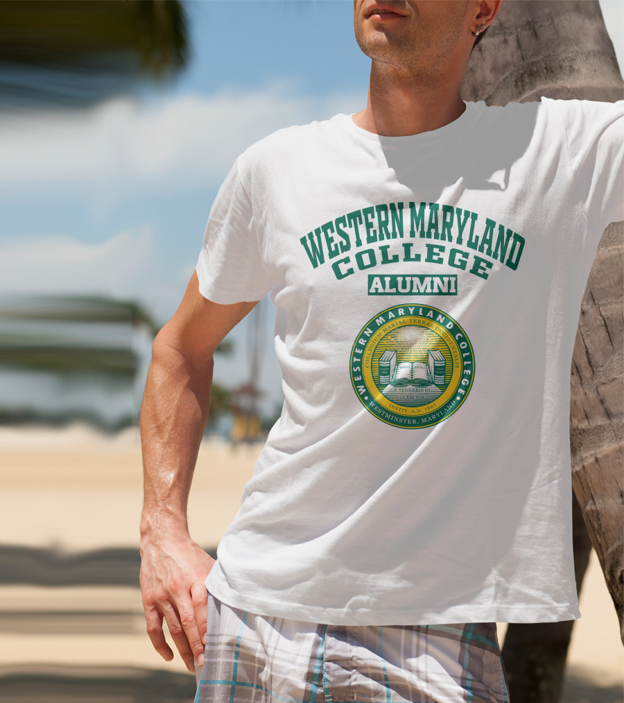 Western Maryland College Alumni Westminster Seal E Tenebris In Lucem Voco T-Shirt