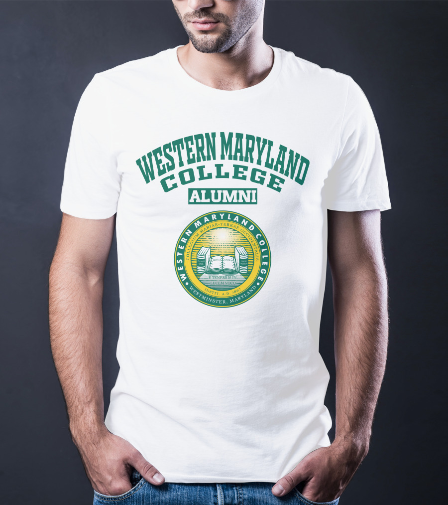 Western Maryland College Alumni Westminster Seal E Tenebris In Lucem Voco T-Shirt