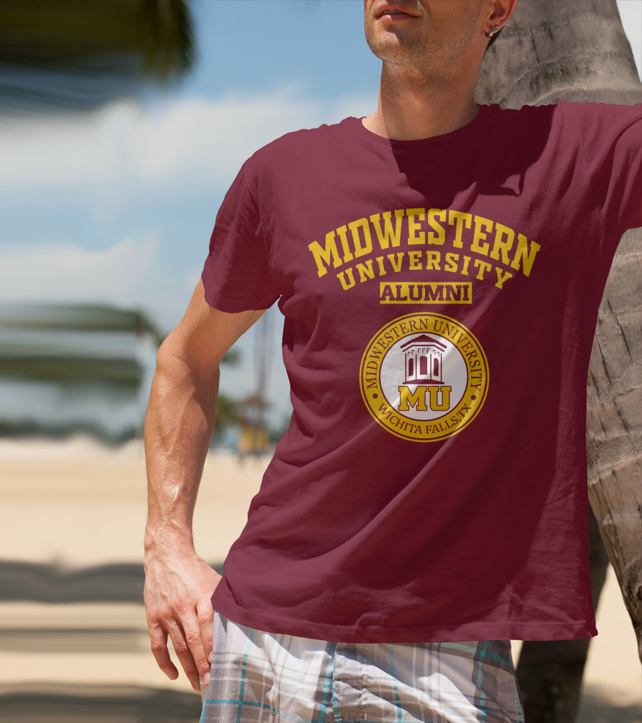 Midwestern University Alumni Badge Wichita Falls TX MU T-Shirt