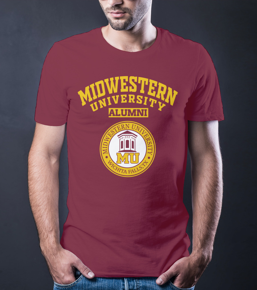 Midwestern University Alumni Badge Wichita Falls TX MU T-Shirt