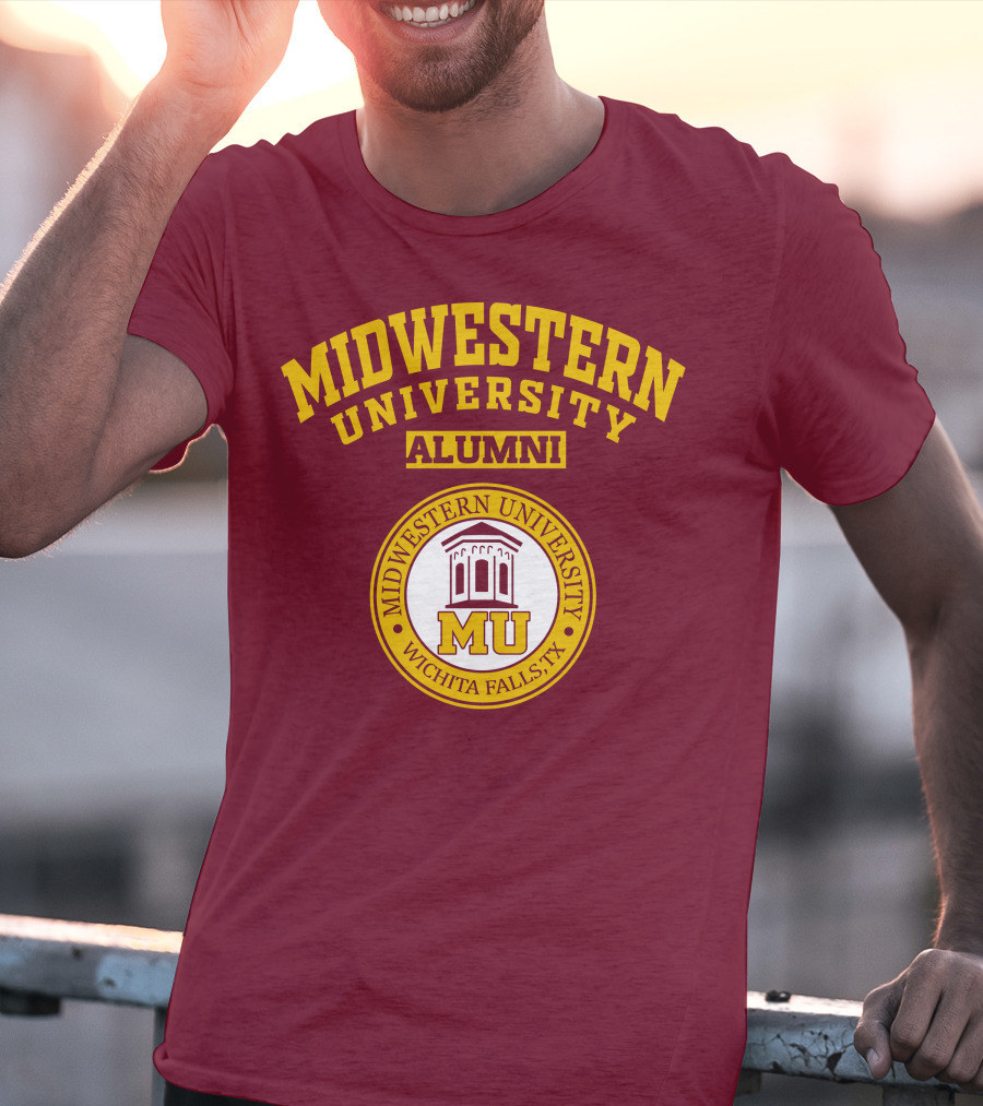 Midwestern University Alumni Badge Wichita Falls TX MU T-Shirt