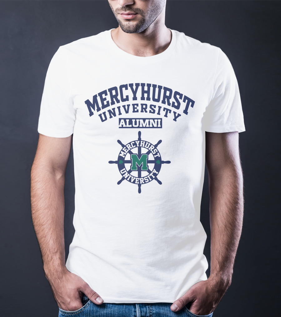 Mercyhurst University Alumni Wheel Logo With M T-Shirt