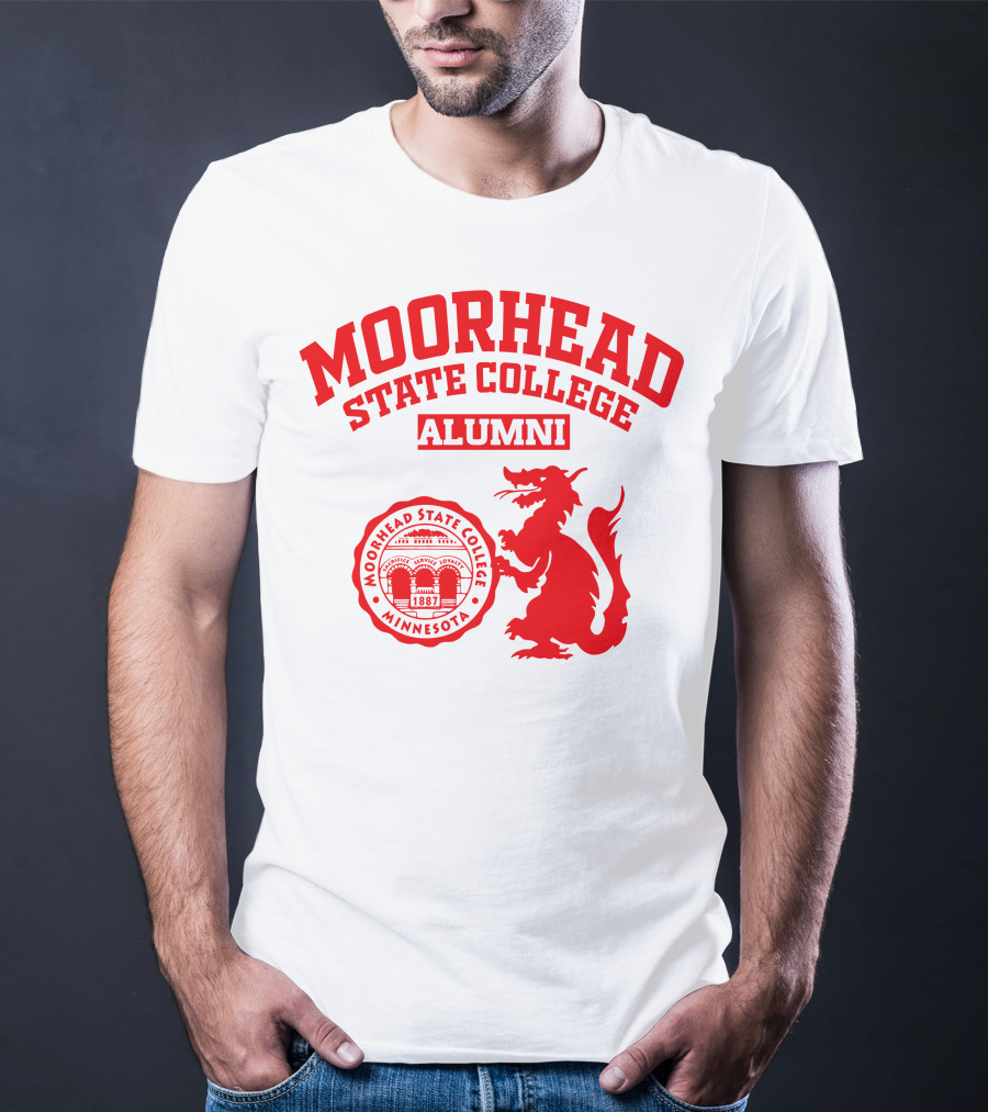 Moorhead State College Alumni Minnesota 1887 Red Dragon T-Shirt