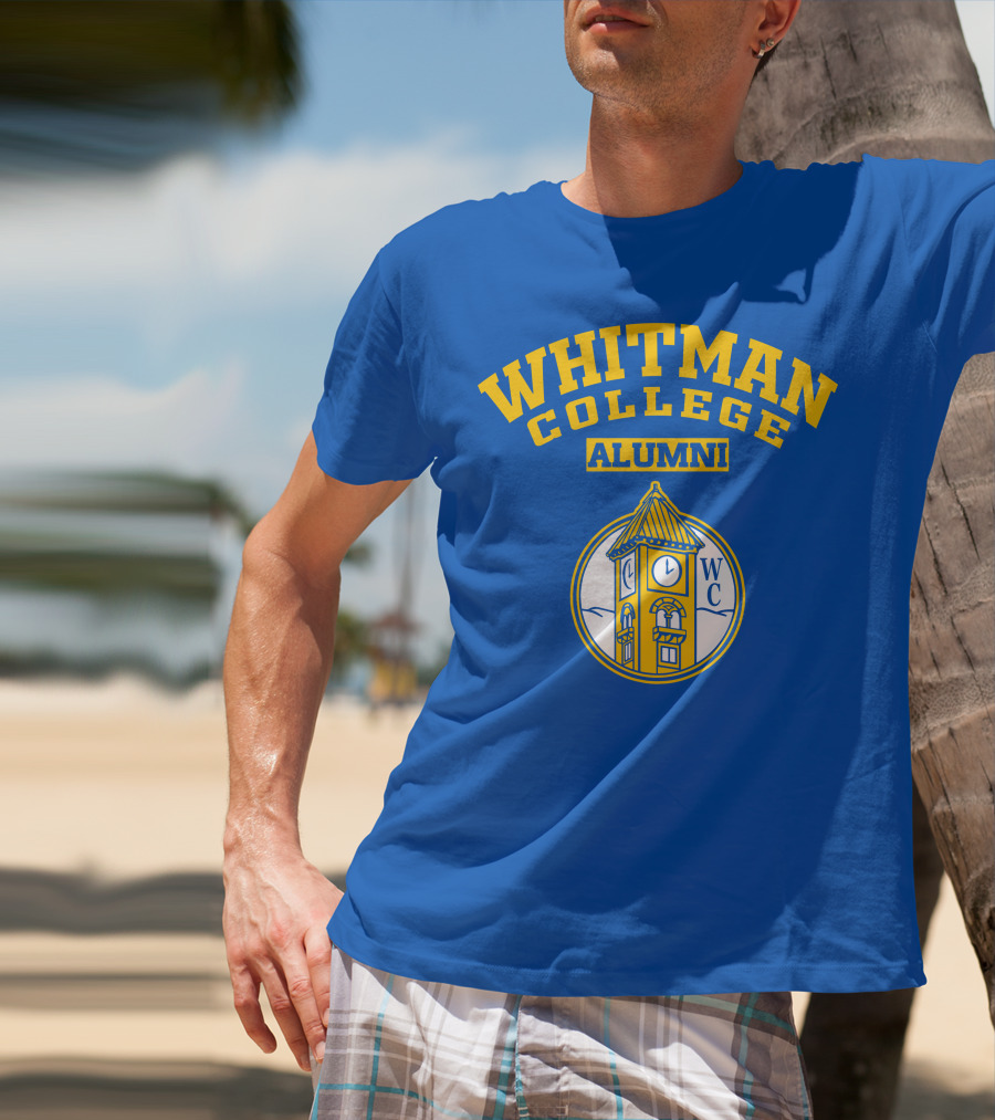 WHITMAN COLLEGE ALUMNI WC Clock Tower T-Shirt