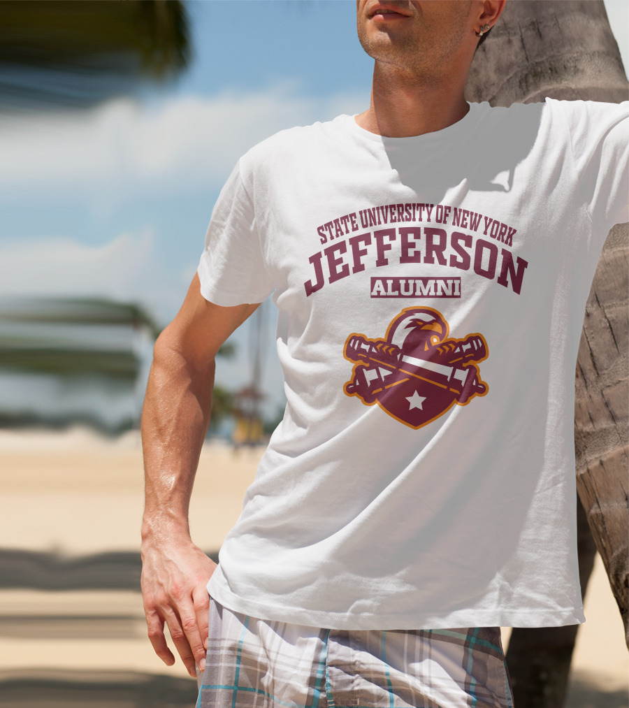 State University Of New York Jefferson Alumni Eagle Star Banner T-Shirt