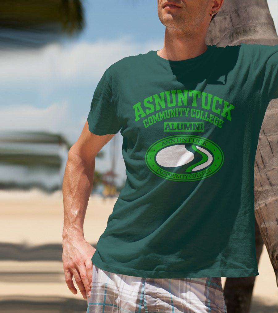 Asnuntuck Community College Alumni With Oval Emblem T-Shirt