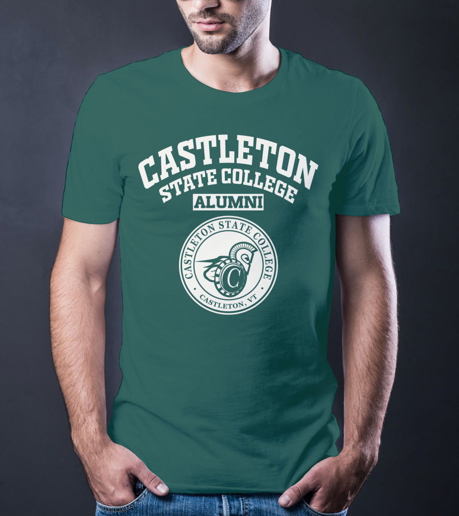 Castleton State College Alumni Spartan Emblem Castleton VT T-Shirt