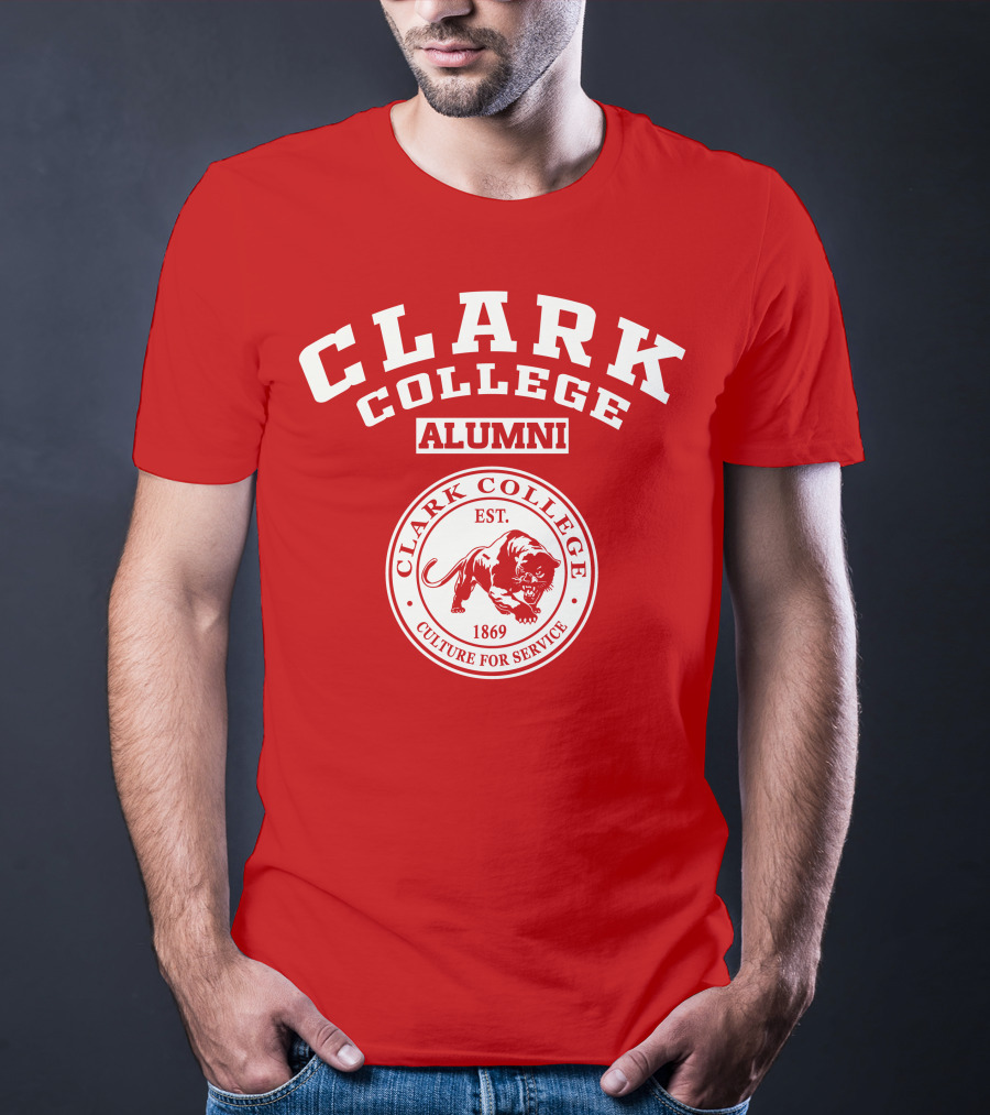 Clark College Alumni Est. 1869 Culture For Service Panther Emblem T-Shirt