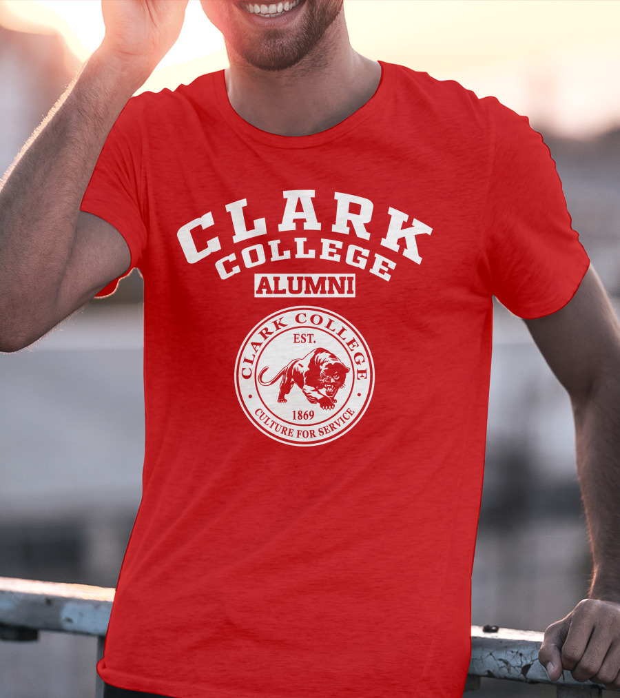 Clark College Alumni Est. 1869 Culture For Service Panther Emblem T-Shirt