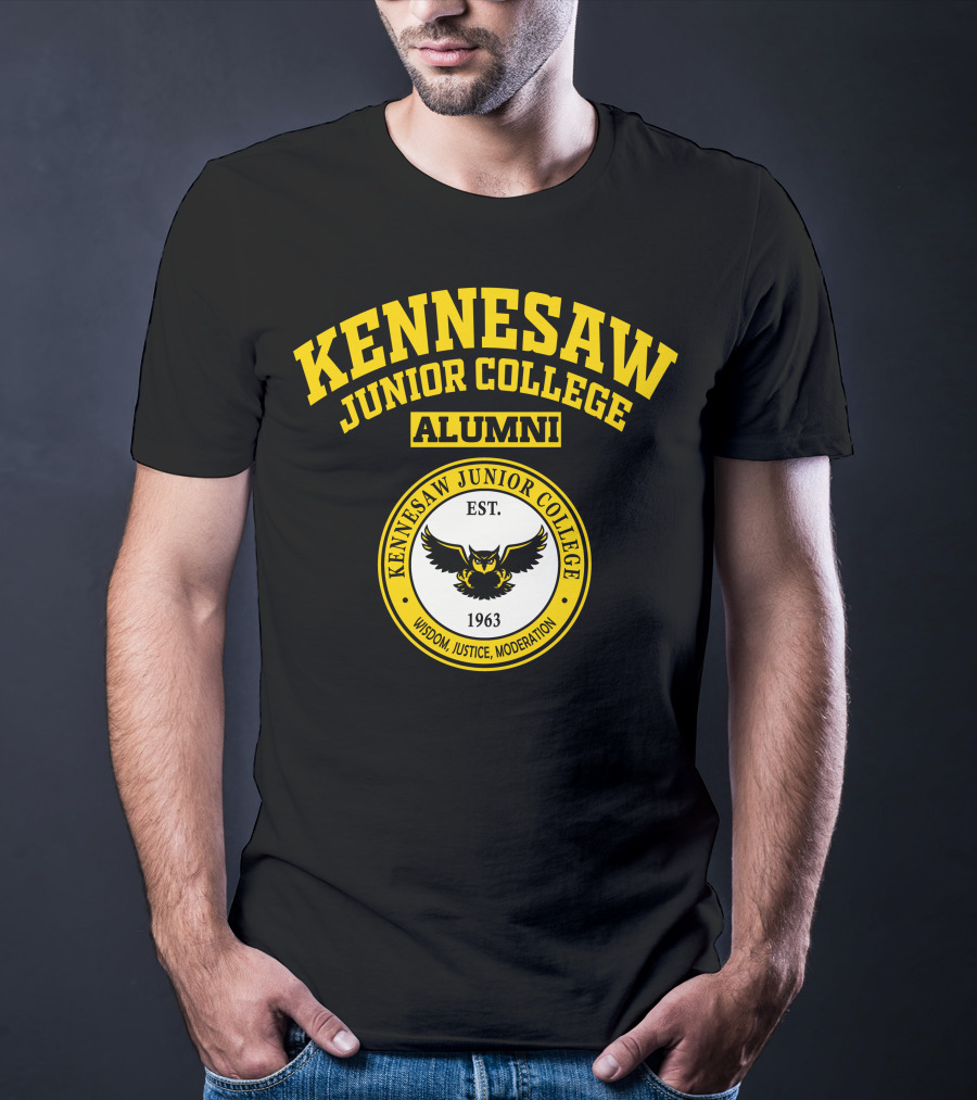 Kennesaw Junior College Alumni 1963 Wisdom Justice Moderation Owl T-Shirt