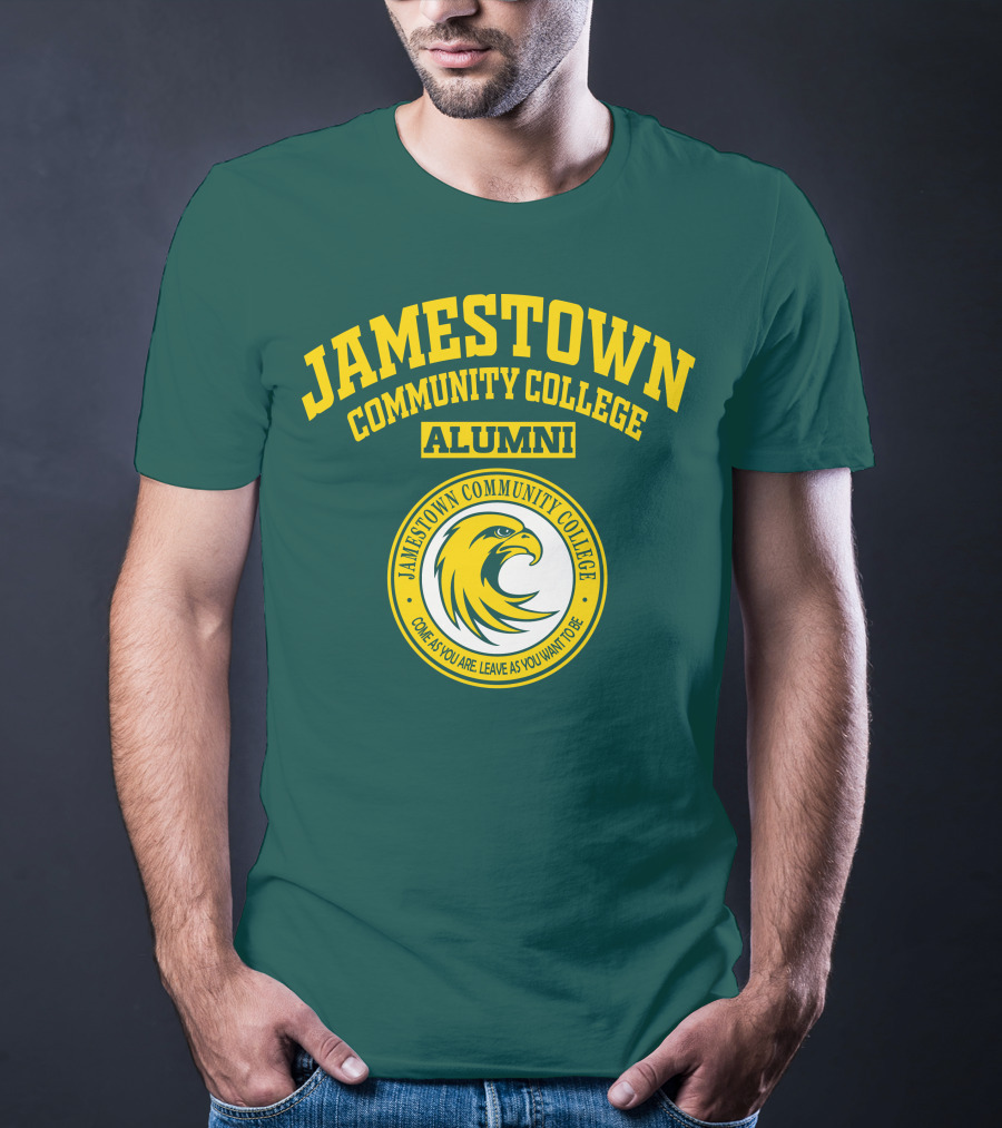 Jamestown Community College Alumni Eagle Logo Come As You Are Leave As You Want To Be T-Shirt