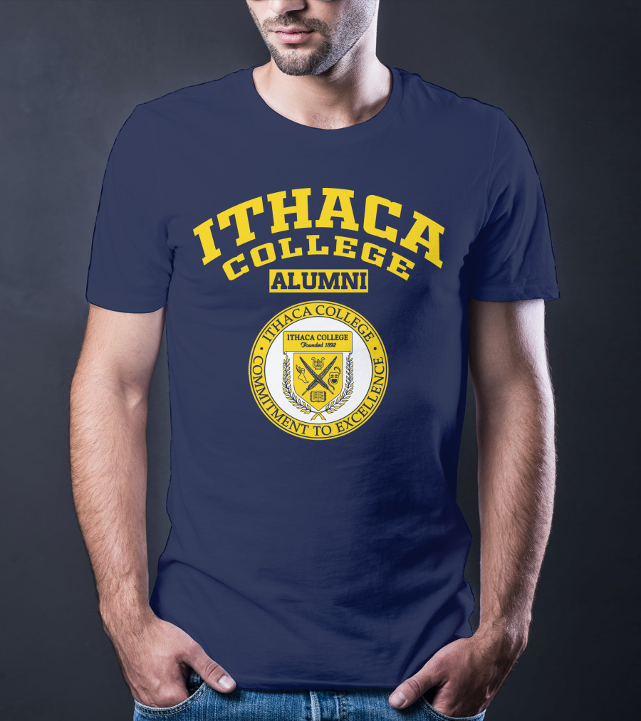 Ithaca College Alumni Commitment To Excellence Founded 1892 Emblem T-Shirt