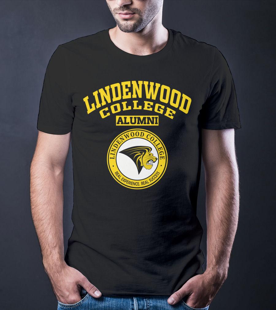 Lindenwood College Alumni Real Experience Real Success Lion T-Shirt