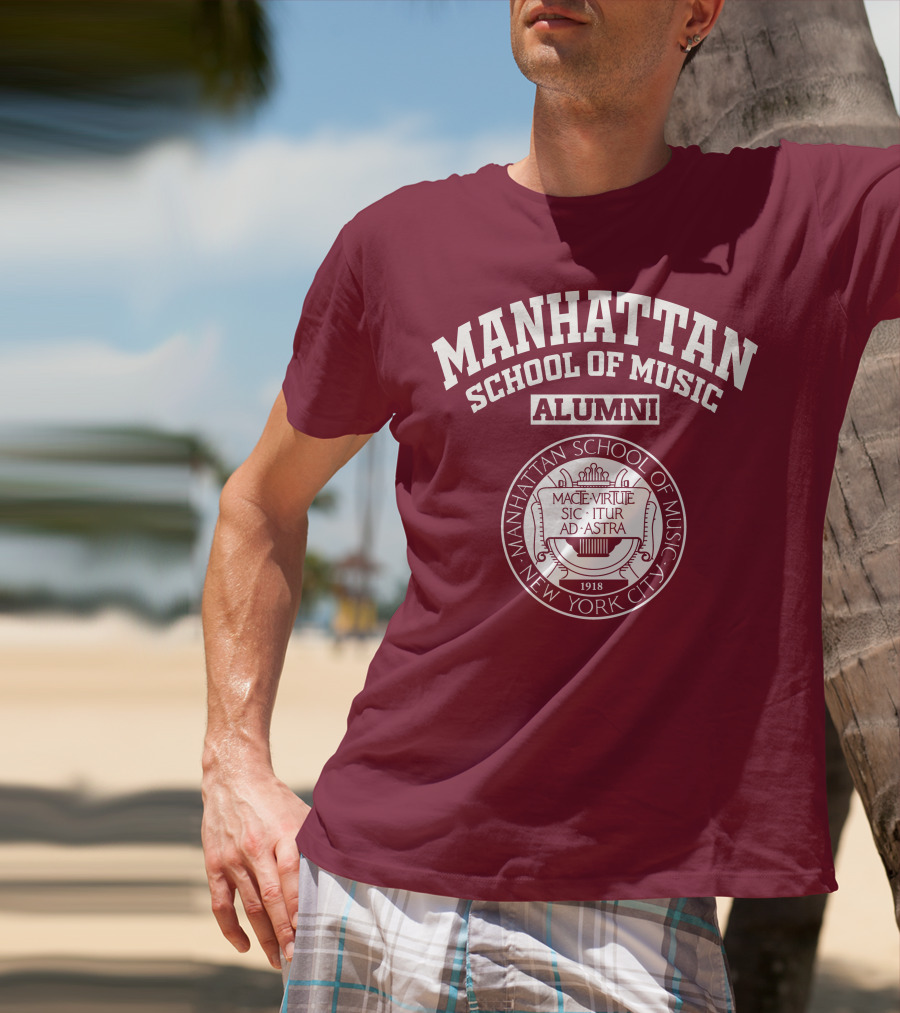 Manhattan School Of Music Alumni Mace Virtue Sic Itur Ad Astra 1918 New York City T-Shirt