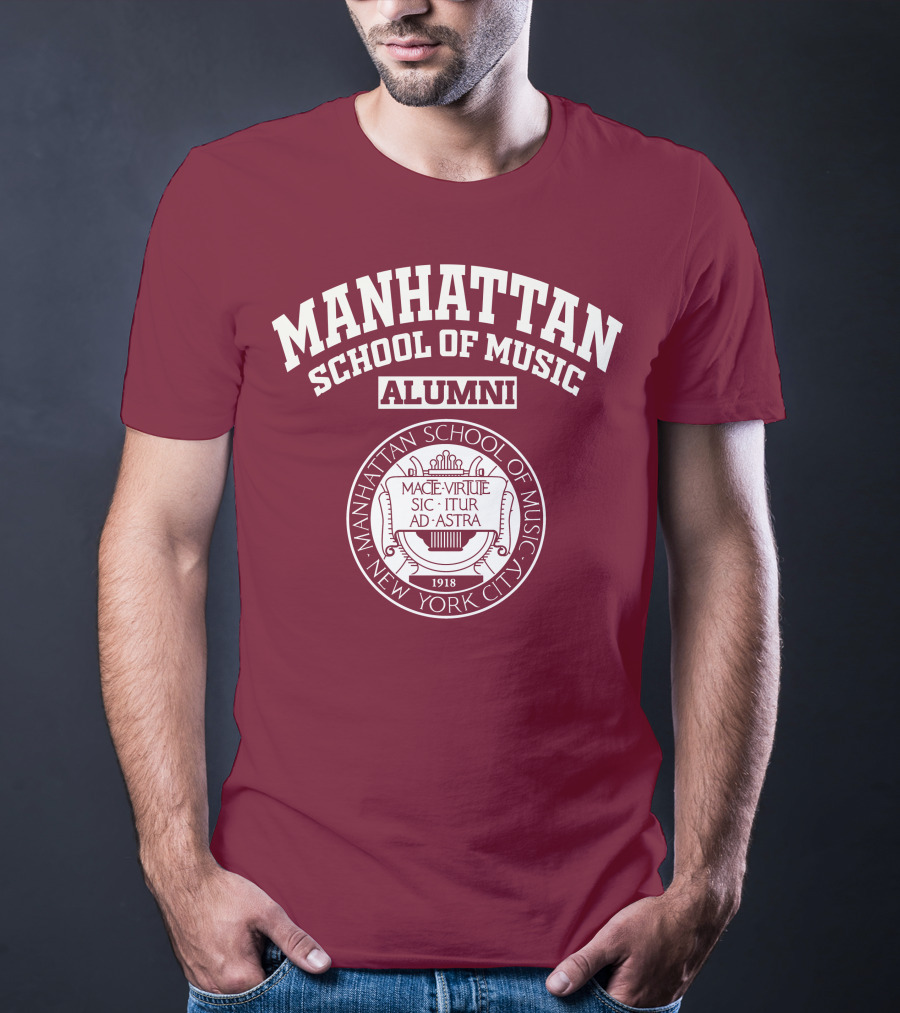 Manhattan School Of Music Alumni Mace Virtue Sic Itur Ad Astra 1918 New York City T-Shirt