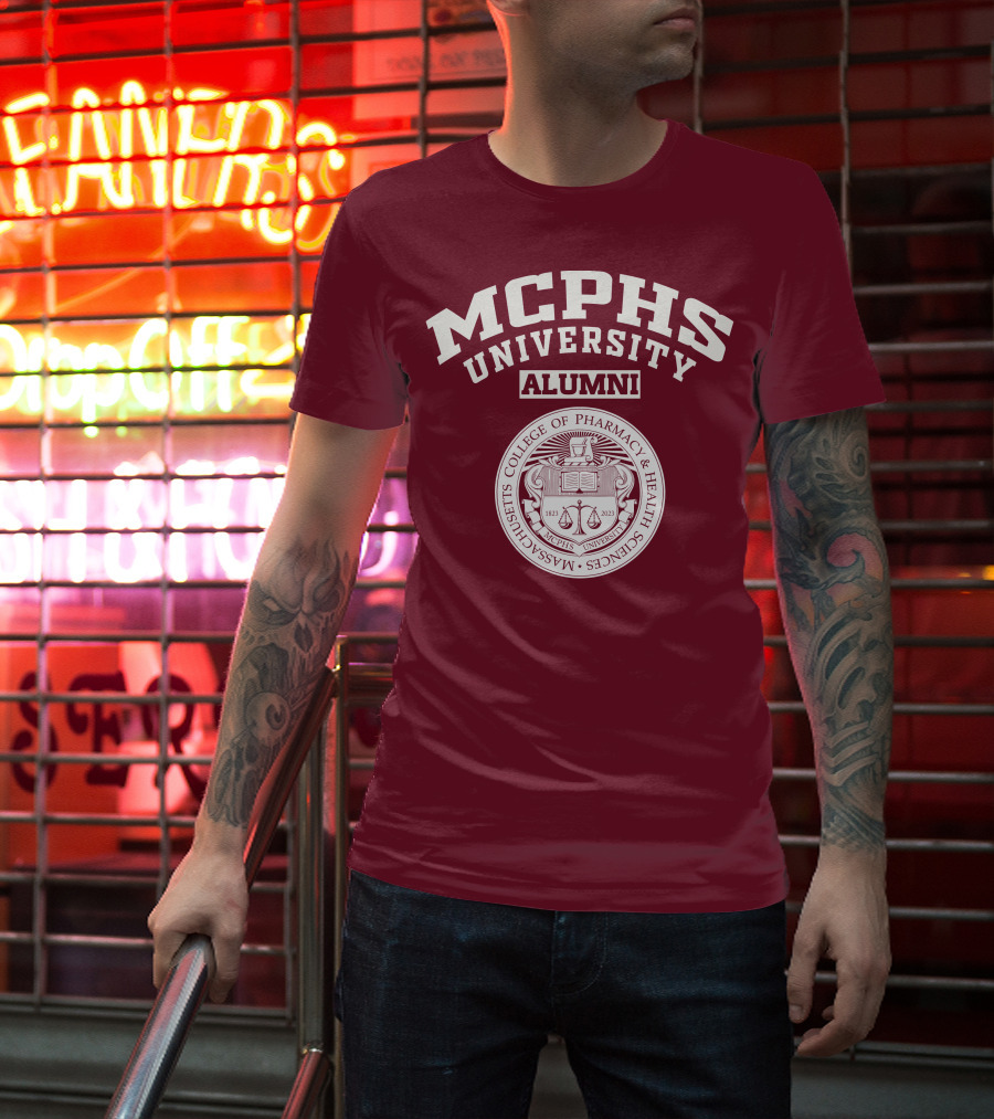 MCPHS University Alumni Massachusetts College Of Pharmacy And Health Sciences Seal T-Shirt