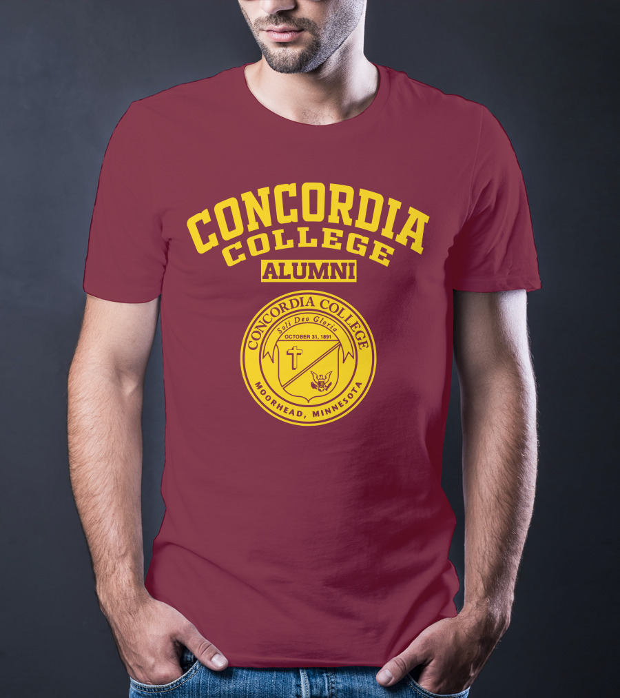 Concordia College Alumni Moorhead Minnesota Seal Soli Deo Gloria October 31 1891 T-Shirt