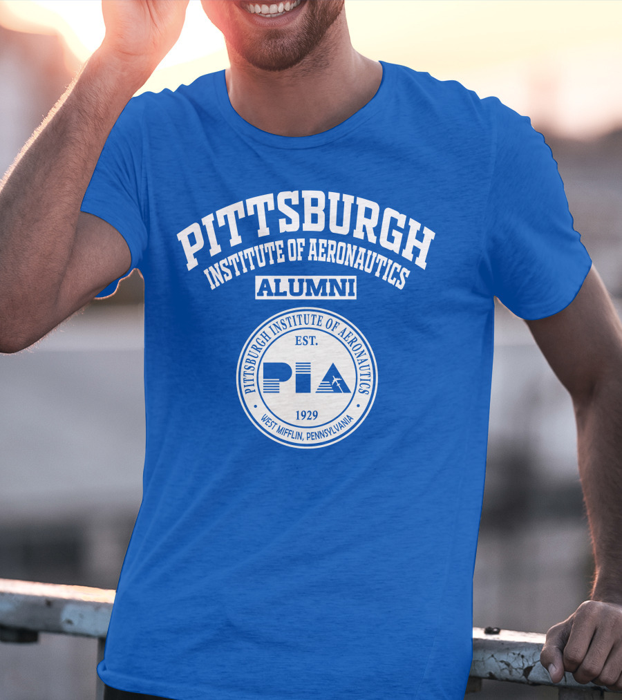 Pittsburgh Institute Of Aeronautics Alumni PIA Est. 1929 West Mifflin Pennsylvania T-Shirt