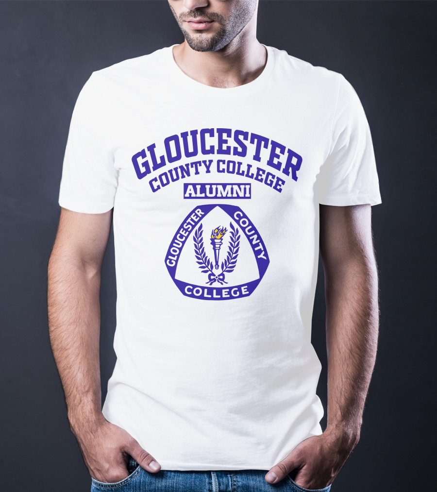 Gloucester County College Alumni Torch Laurel Emblem T-Shirt