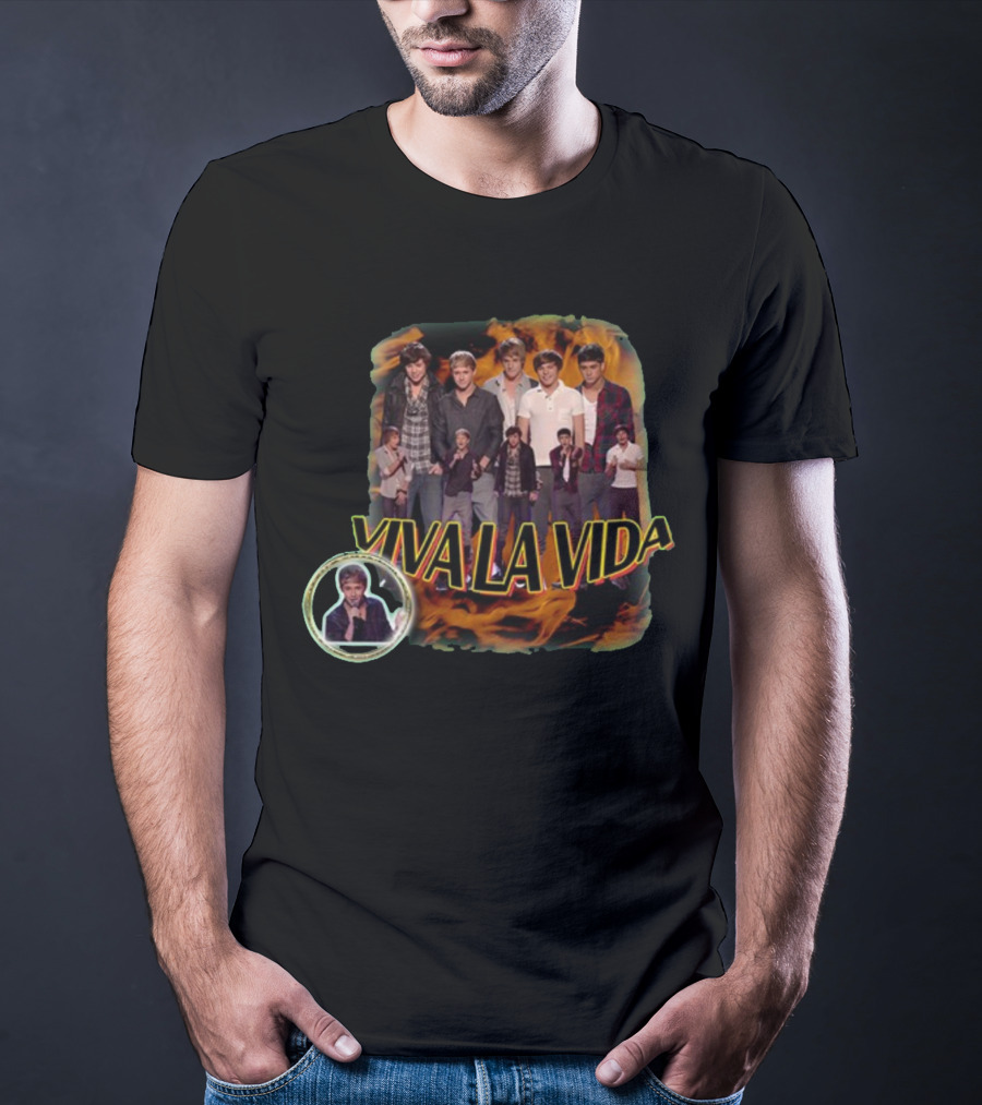 Keelybutler Sadstreet Viva La Vida Group Performance Flame Background T-Shirt
