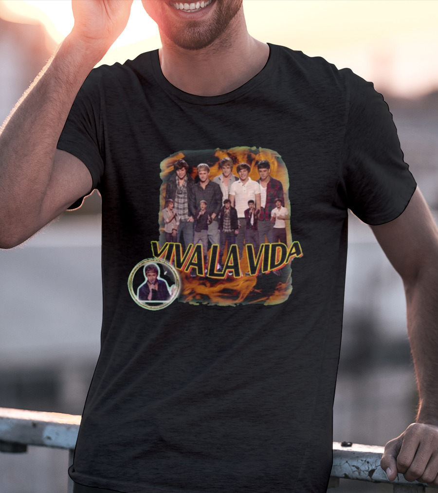 Keelybutler Sadstreet Viva La Vida Group Performance Flame Background T-Shirt