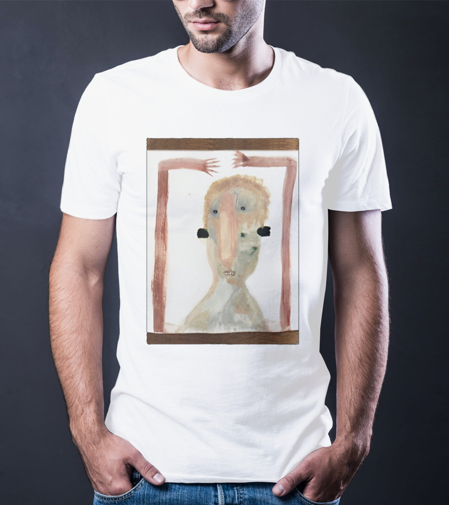 Andrew Leezus Pink Boogeyman Surreal Expressionist Character With Abstract Features T-Shirt