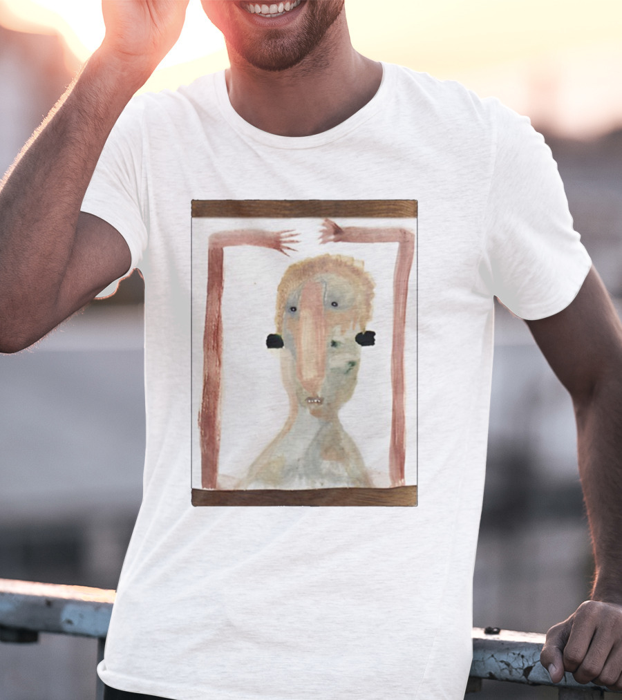 Andrew Leezus Pink Boogeyman Surreal Expressionist Character With Abstract Features T-Shirt