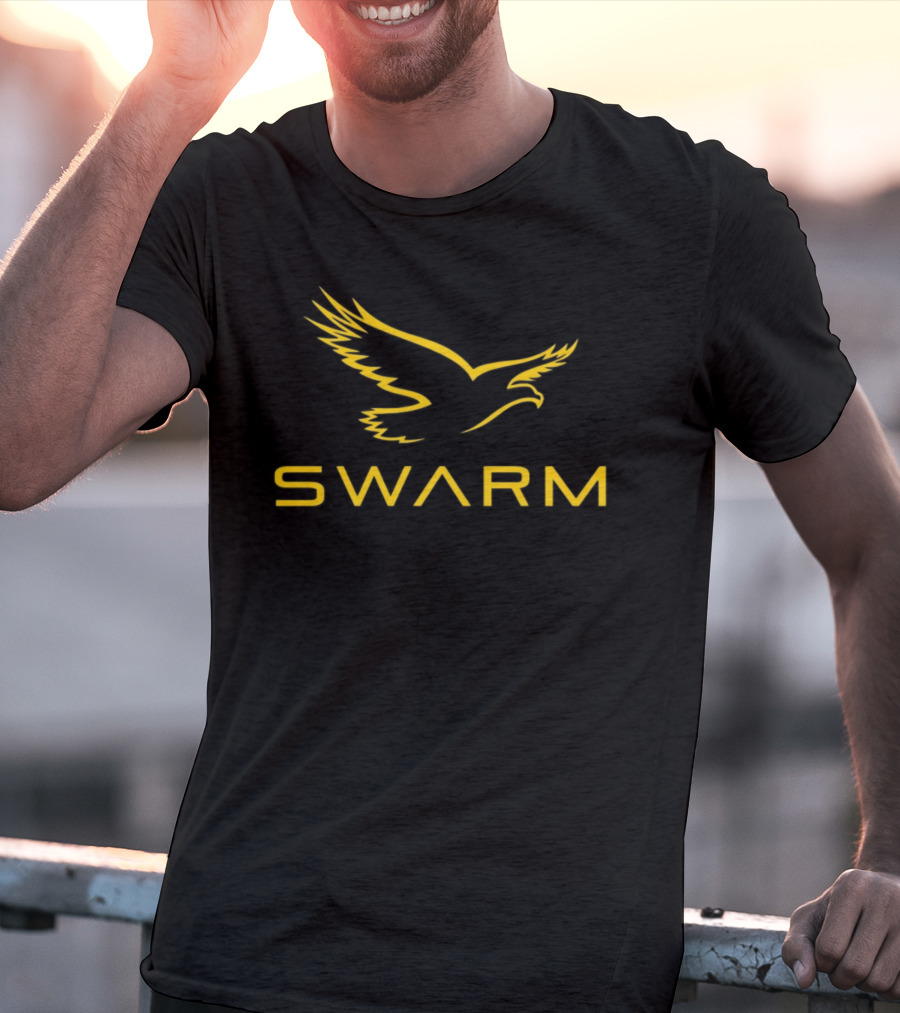 SWARM Hawk Logo Yellow Black T-Shirt