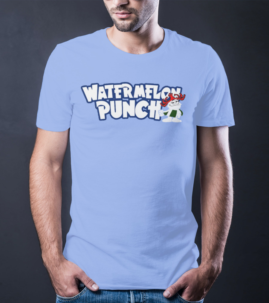 Watermelon Punch Cool Character With Fun Red Glasses And Green Shorts T-Shirt
